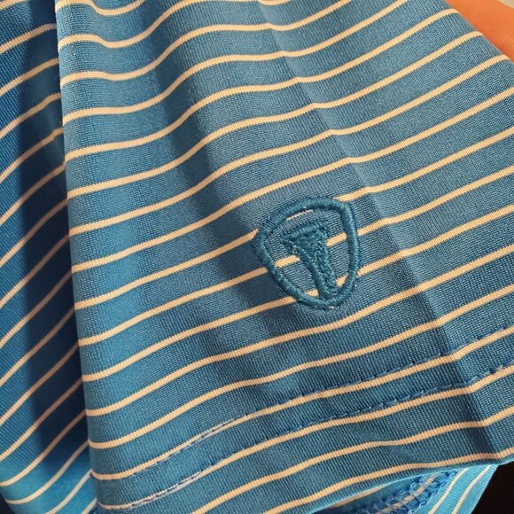 EUC Pro Tour Blue White Stripe Golf Shirt Men's Size XXL - Picture 7 of 9